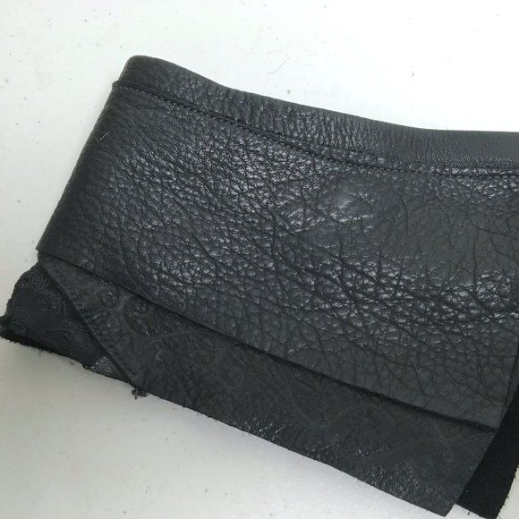 HANDMADE Kid Leather layered CORSET BELT 32x6 M L boho hippie - Picture 6 of 12